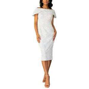 Terani Couture Womens  Solid Midi Dress